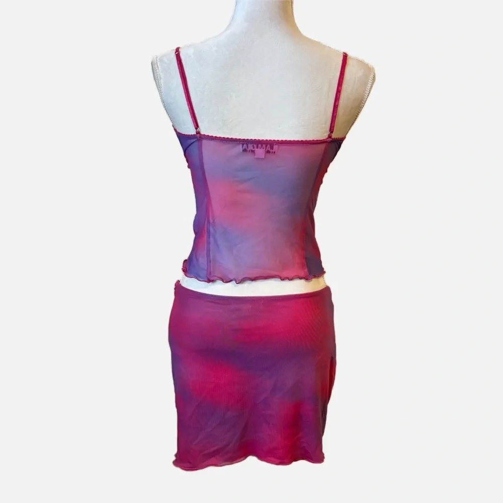 I.AM.GIA Matching Mesh Camisole and Mini Skirt Gianna Cloud Print Set